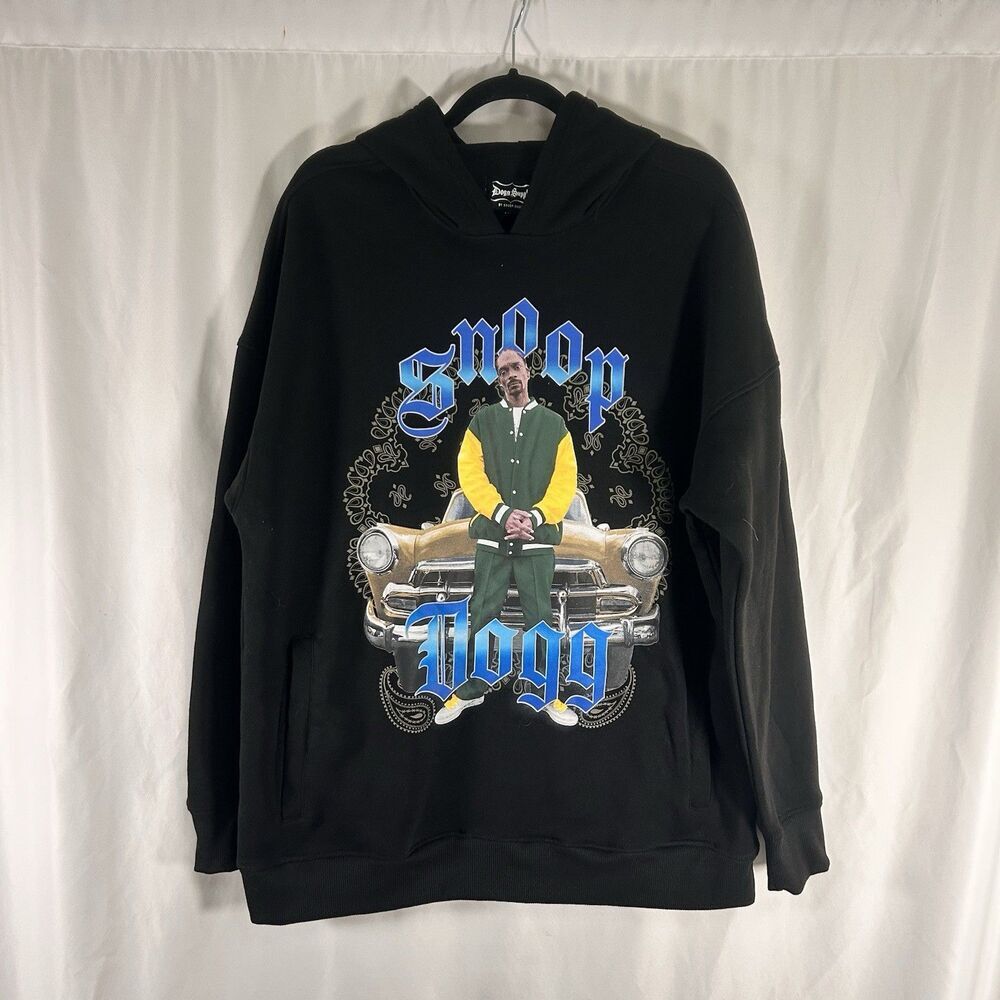 Dogg Supply by Snoop Dogg Hoddie Men's Large Black Graphic Print Pullover
